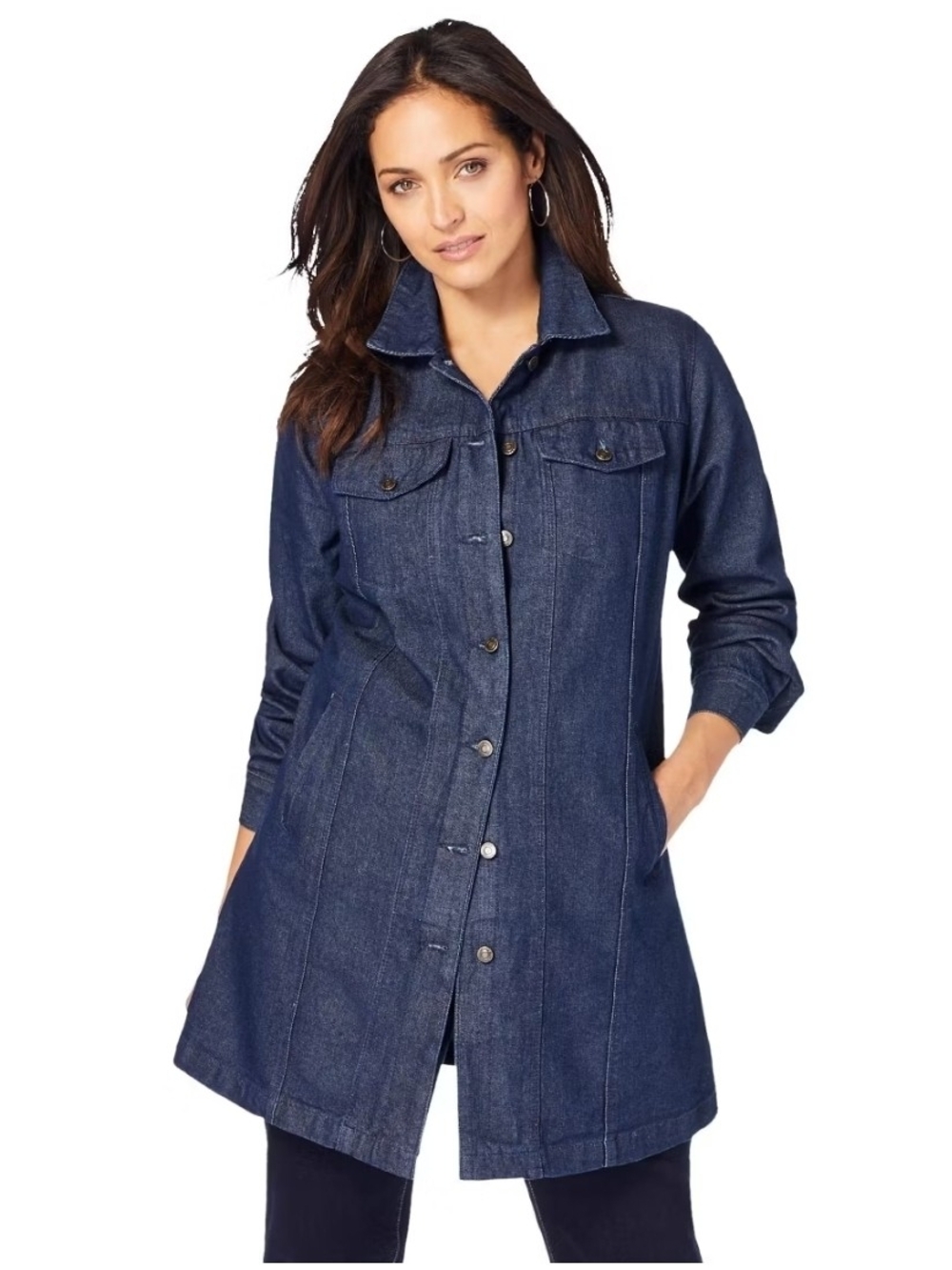 Jessica London Dark Blue Denim Longline Jacket